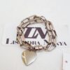 conjunto_de_4_pulseiras_prateadas_com_fecho_de_ima_8173_8173_2_20191211080548 Pulseira Coração Elo Retangular-24 Corrente Aço Banho Galvânico