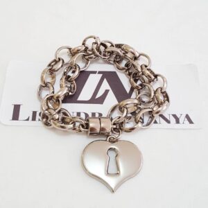 conjunto_de_4_pulseiras_prateadas_com_fecho_de_ima_8173_8173_5_20191211080550-2-1.jpg Pulseira Coração Elo Português-145 Corrente Aço Banho Galvânico Fecho Ímã