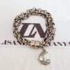 Conjunto 3 Pulseiras Banho Prateado Pingentes Lua Sol Coração Corrente Aço
