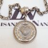 Conjunto Colar Mandala Coração 3D + Pulseira Corrente Aço Elo Português-106