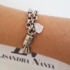 Pulseira Coração Pequeno Corrente Aço Elo Português-106 Banho Galvânico