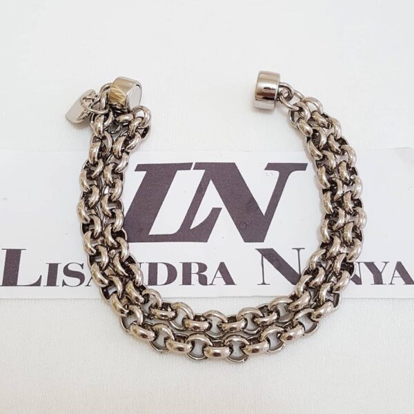 Conjunto Colar Mandala Coração 3D + Pulseira Corrente Aço Elo Português-106