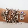 Pulseira Pombinha Árvore Âncora Corrente Aço Elo Grumet-117 Banho Galvânico