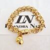 Conjunto 3 Pulseiras Banho Ouro Coração Escrito Corrente Aço Elo Português