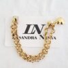 Conjunto 3 Pulseiras Banho Ouro Coração Escrito Corrente Aço Elo Português