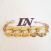 Conjunto 5 Pulseiras Douradas Metal Banho Ouro Vários Pingentes