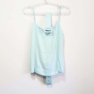 Kit Cinto Combinando + Blusa Feminina Regata Azul Bebê Viscose